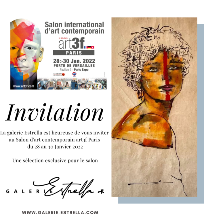 Read more about the article Exposition art3f salon international d’art contemporain Paris du 28 au 30 Janvier 2022